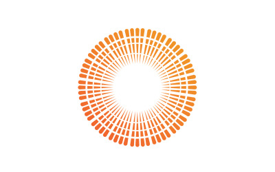 Słońce pędzla logo natura koło v4