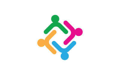 Team gruppo comunità persone team logo v8