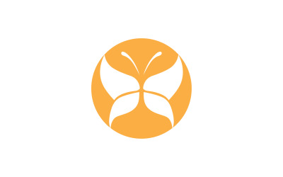 Wing butterfly beauty logo vector v1