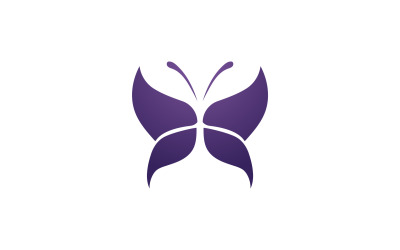 Wing butterfly beauty logo vector v4