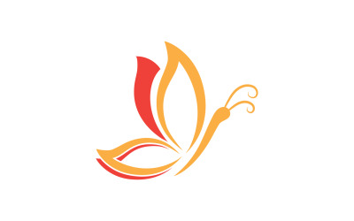 Wing butterfly beauty logo vector v8