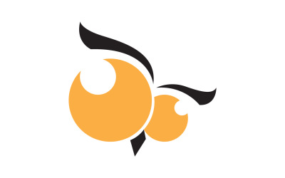 Búho cabeza pájaro logo plantilla vector v3