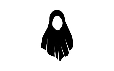 Hijab Frau Moeslim Logo Vektor v12