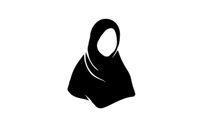 Hijab mujer moeslim logo vector v11