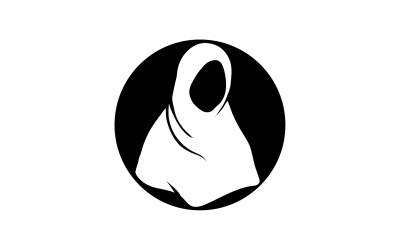 Hijab mujer moeslim logo vector v4