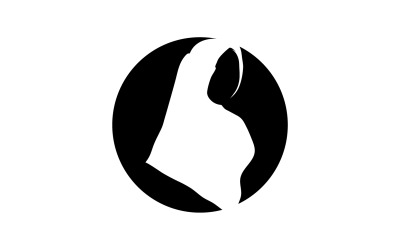 Hijab mujer moeslim logo vector v7