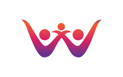 Logotipo de personas de salud de cuidado familiar v1
