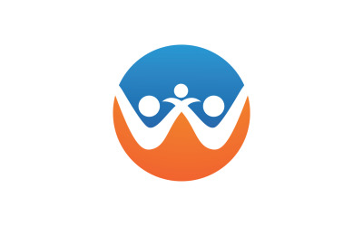 Logotipo de personas de salud de cuidado familiar v2