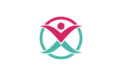 Logotipo de personas de salud de cuidado familiar v5