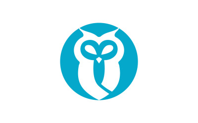 Owl head bird logo template vector v14