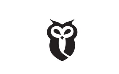 Owl head bird logo template vector v25