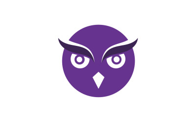 Сова голова птах логотип шаблон вектор v15