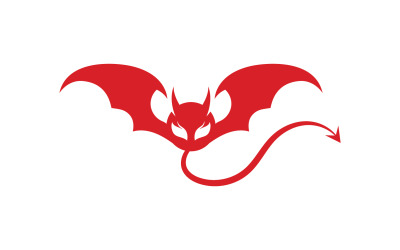 Vettore del logo del diavolo e dell&amp;#39;ala v1