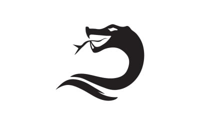 Viper snake logo vector template v2