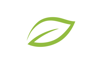 Eco hoja verde árbol elemento logo v2
