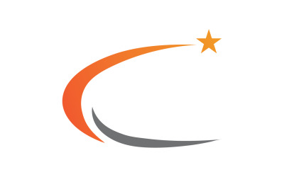 Estrella éxito oro logo vector v2
