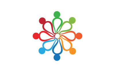 Logotipo de personas de salud de cuidado familiar v8