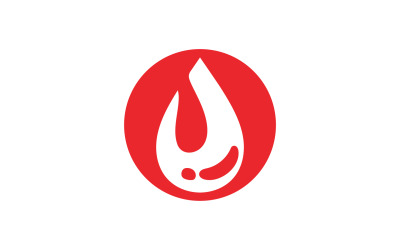 Modelo de vetor de logotipo de gota vermelha de sangue v2