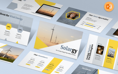 Solargy - Plantilla de PowerPoint para presentación de energía eólica y solar