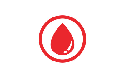 Szablon wektora logo krwistoczerwonej kropli v3