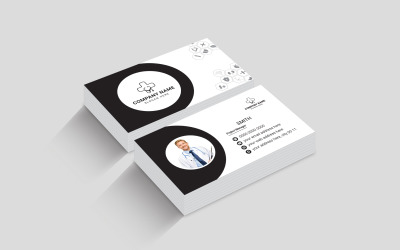Doctor Medical Business Card Design Template with Picture