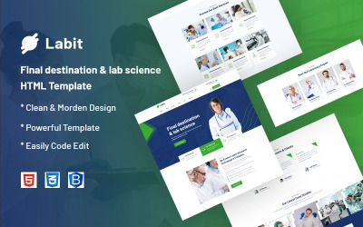 Labit – Modèle de site Web de destination finale et de science de laboratoire