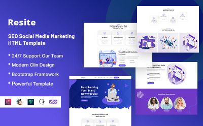 Resite – SEO 社交媒体营销网站模板