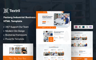 Textril – Modèle de site Web d&amp;#39;entreprise industrielle