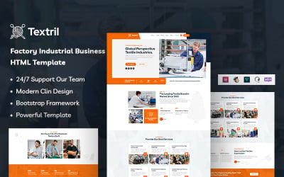 Textril - Plantilla de sitio web de negocios industriales de fábrica