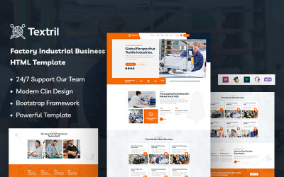 Textril — шаблон веб-сайта промышленного предприятия
