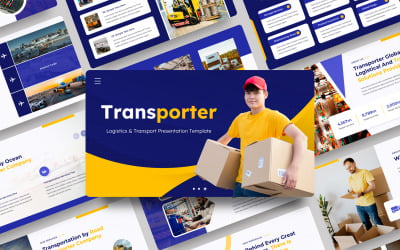 Transporter - Логистика и транспорт Шаблоны презентаций PowerPoint