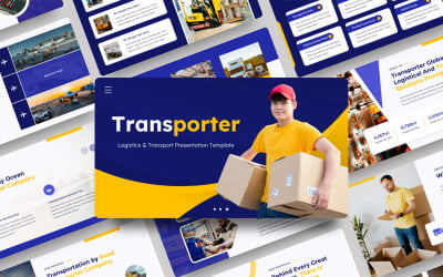 Transporter - Logisztikai és szállítási PowerPoint sablon