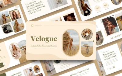 Velogue-esthetische mode PowerPoint-sjabloon