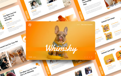 Whimsky - modelo de PowerPoint para cuidados com animais de estimação