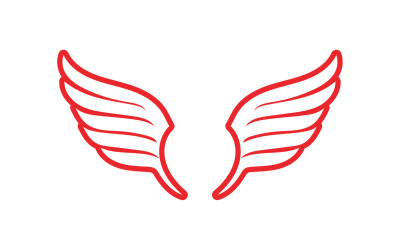 Ala halcón pájaro logo vector v1