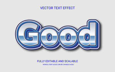 Bom design de modelo de efeito de texto 3d vetor totalmente editável Eps