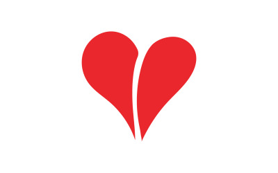 Cuore amore san valentino elemento logo vettoriale v1