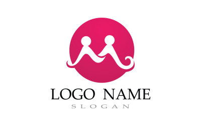Family care people team success human character community logo v12