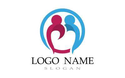 Family care people team success human character community logo v13