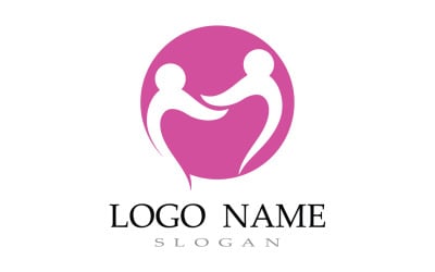 Family care people team success human character community logo v17