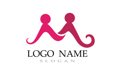 Family care people team success human character community logo v2