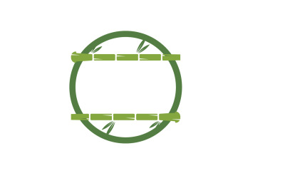 Vector de logotipo de árbol de bambú v9