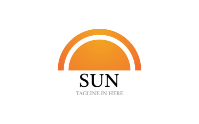 Sol logo naturaleza vector v6