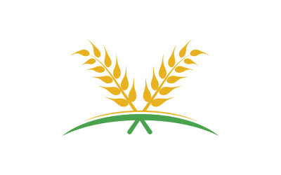 Wheat oat rice logo food v1