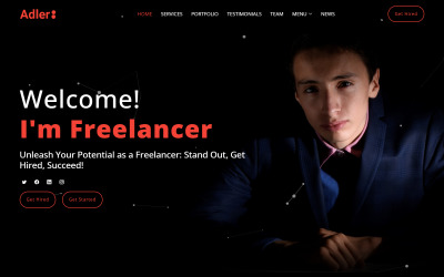 Adler - Personal Portfolio and Resume Landing Page Template