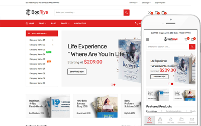 Boorive - Boekwinkels, winkel met verzamelobjecten WooCommerce WordPress-thema