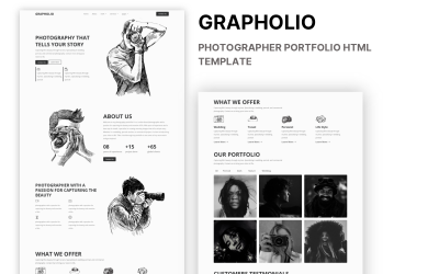 grafolie | Fotograafportfolio HTML5 Bootstrap5-sjabloon