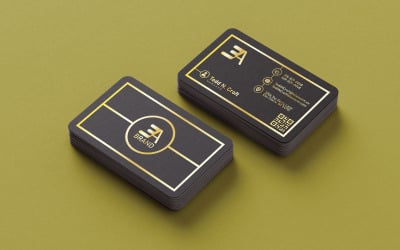 Modello professionale per biglietto da visita nero e oro