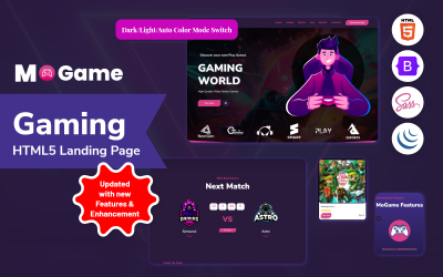 MoGame – Gaming-HTML5-Responsive-Landingpage-Vorlage