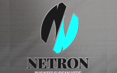Netron - Шаблон логотипа Letter N